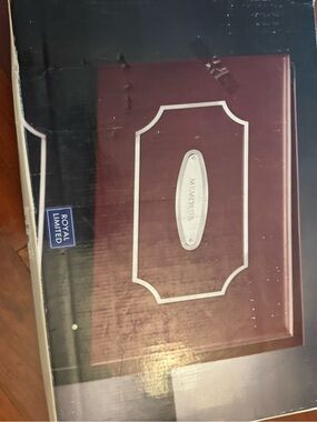 The Limited Burgundy Memory Keepsake Box with Silver Trim